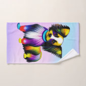 Papillion Pop Art Pastel Bad Handdoek (Handdoek)