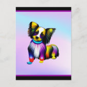 Papillion Pop Art Pastel Briefkaart (Voorkant)