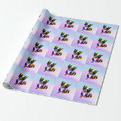 Papillion Pop Art Pastel Cadeaupapier (Uitgerold)