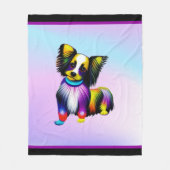 Papillion Pop Art Pastel Fleece Deken (Voorkant)