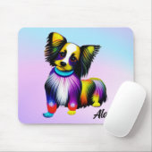 Papillion Pop Art Pastel, gepersonaliseerd Muismat (Met muis)