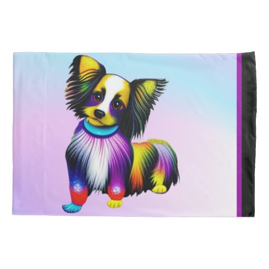 Papillion Pop Art Pastel Kussensloop (Achterkant)