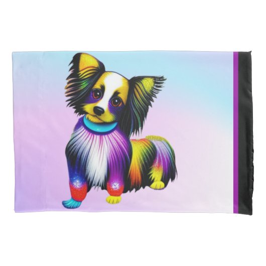 Papillion Pop Art Pastel Kussensloop (Voorkant)