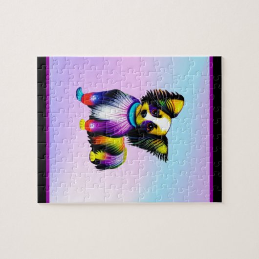 Papillion Pop Art Pastel Legpuzzel (Horizontaal)