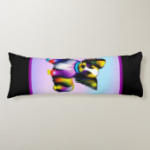 Papillion Pop Art Pastel Lichaamskussen (Voorkant)