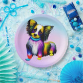 Papillion Pop Art Pastel Papieren Bordje (Feest)