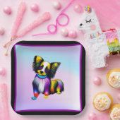 Papillion Pop Art Pastel Papieren Bordje (Feest)