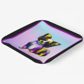 Papillion Pop Art Pastel Papieren Bordje (Gebogen)