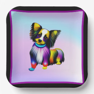 Papillion Pop Art Pastel Papieren Bordje
