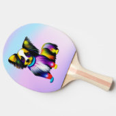 Papillion Pop Art Pastel Tafeltennisbatje (Zijkant)