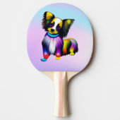 Papillion Pop Art Pastel Tafeltennisbatje (Voorkant)