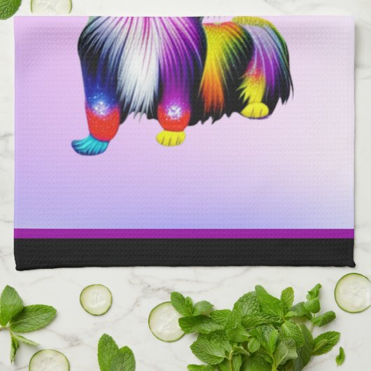 Papillion Pop Art Pastel Theedoek (Gevouwen)