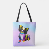 Papillion Pop Art Pastel Tote Bag (Achterkant)