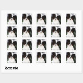 Papillon 2 vierkante sticker (Vel)