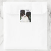 Papillon 2 vierkante sticker (Tas)