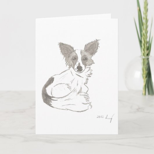 Papillon Aanpasbare Wenskaart Kaart (Voorkant)