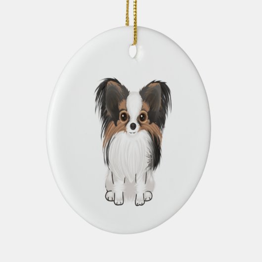 Papillon (afbeelding) keramisch ornament (Rechts)