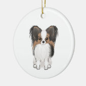Papillon (afbeelding) keramisch ornament (Links)
