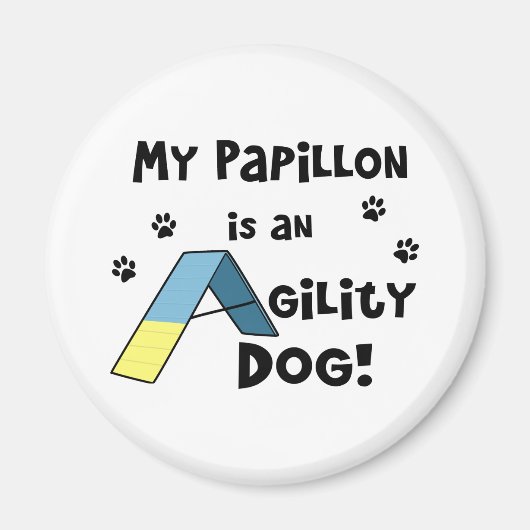 Papillon Agility Hondenmagneet Magneet (Voorkant)