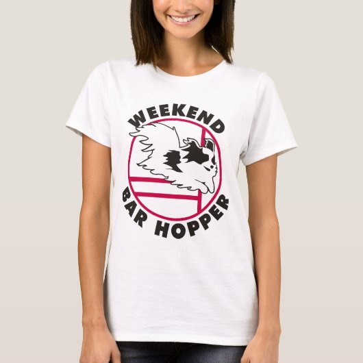 Papillon Agility Weekend Bar Hopper T-shirt (Voorkant)