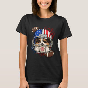 Papillon Amerikaanse Football hond Amerikaanse vla T-shirt
