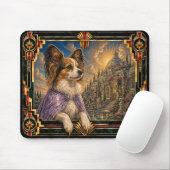 Papillon, Art Deco Hond Muismat (Met muis)