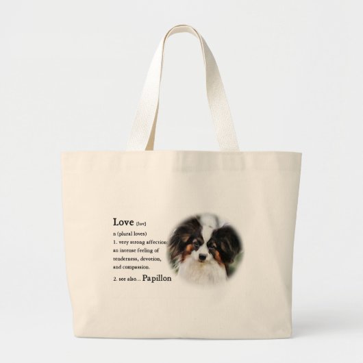 Papillon Art Gifts Grote Tote Bag (Voorkant)