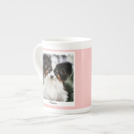 Papillon Art Gifts Porselein Kop (Links)