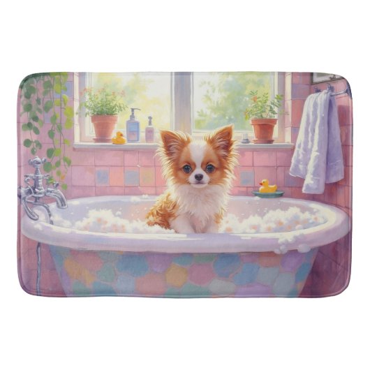 Papillon badtijd Mooie badkamer decor Badmat (Voorkant)