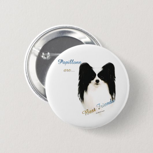 Papillon Beste Vriend 2 - Button (Voorkant /achterkant)