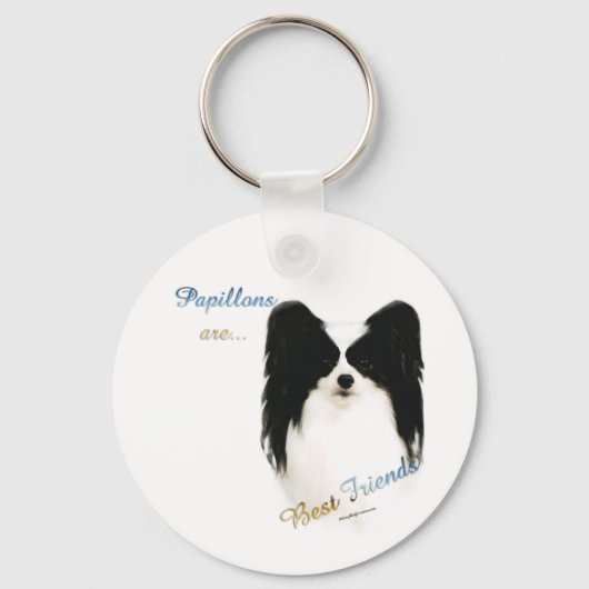 Papillon Beste Vriend Sleutelhanger (Voorkant)