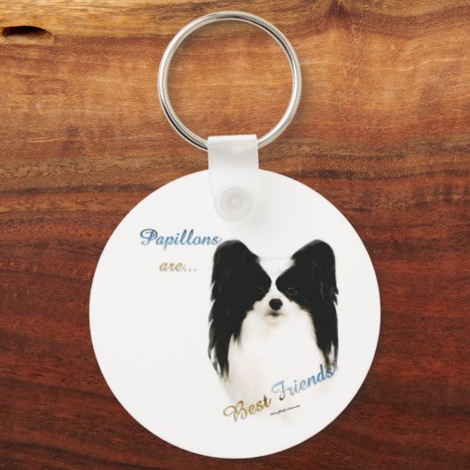 Papillon Beste Vriend Sleutelhanger (Voorkant)