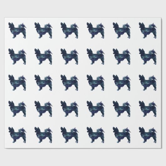 Papillon Black Waterverf Silhouette Cadeaupapier (Vlak)