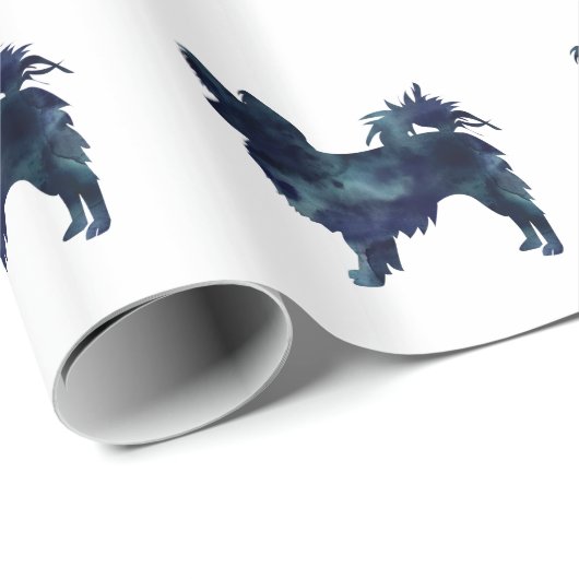 Papillon Black Waterverf Silhouette Cadeaupapier (Rol Hoek)