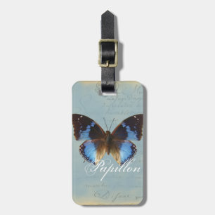Papillon bleu bagagelabel
