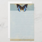 Papillon bleu briefpapier (Voorkant / Achterkant)