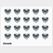 Papillon bleu hart sticker (Vel)