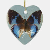 Papillon bleu keramisch ornament (Rechts)
