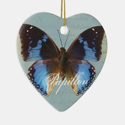 Papillon bleu keramisch ornament (Rechts)