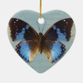Papillon bleu keramisch ornament (Achterkant)
