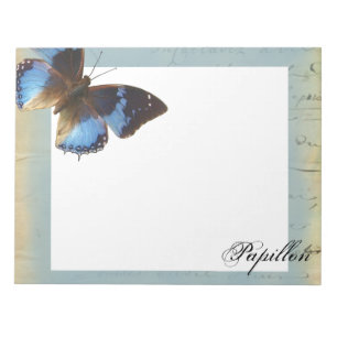 Papillon bleu notitieblok