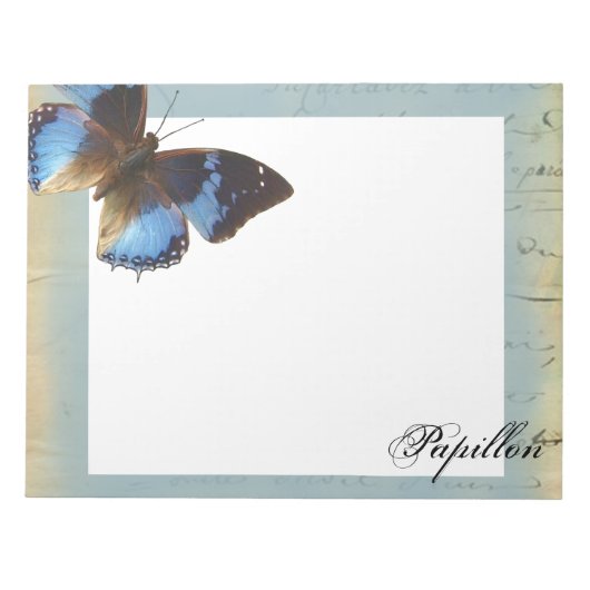 Papillon bleu notitieblok (Voorkant)