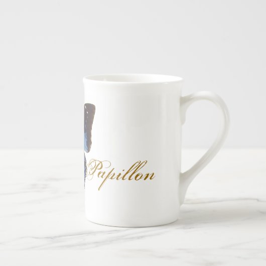 Papillon bleu porselein kop (Rechts)