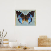 Papillon bleu poster (Keuken)