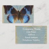 Papillon bleu visitekaartje (Voorkant / Achterkant)