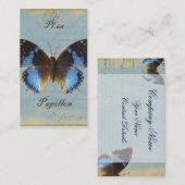 Papillon bleu visitekaartje (Voorkant / Achterkant)