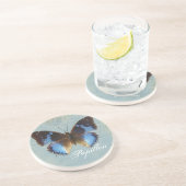 Papillon bleu zandsteen onderzetter (Zijkant)