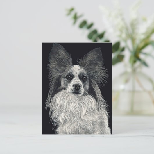 Papillon Briefkaart - "Sparkles" (Staand voorkant)