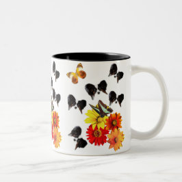 Papillon Butterfly Gifts Tweekleurige Koffiemok