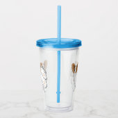 Papillon cartoon illustratie acryl drinkbeker (Rechts)